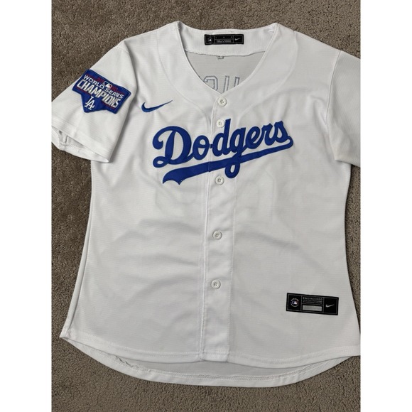 Womens Jersey 2020 World Series Champions Nike Los Angeles Dodgers #20 JUST Sz L - Picture 3 of 11